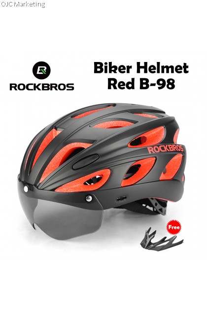 RockBros Biker Helmet B-98 (MTB Road Bike Helmets Integrally-molded Helmet)